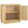 vidaXL Armoire avec &eacute;tag&egrave;re SKI Brun Miel 80 x 46 x 81,5 cm Pin massif