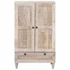 vidaXL Haut Armoire Blanc 60 x 33 x 100 cm bois de manguier massif