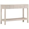 vidaXL Table console blanc 110x35x75 cm bois de manguier solide
