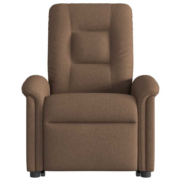 vidaXL Fauteuil inclinable électrique marron tissu