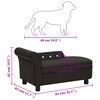 vidaXL Canap&eacute; pour chien Noir 83x45x42 cm Similicuir