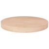 vidaXL Dessus de table rond &Oslash;40x4 cm Bois de ch&ecirc;ne massif non trait&eacute;