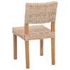vidaXL Chaise de salle &agrave; manger 2 pcs Naturel 46 x 55 x 84 cm