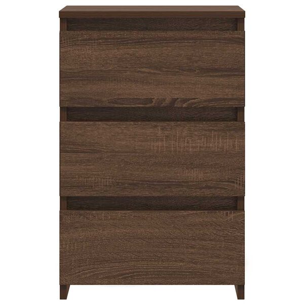 vidaXL Tables de chevet 2pcs Ch&ecirc;ne marron 40x35x62,5cm Bois ing&eacute;nierie