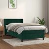 vidaXL Sommier &agrave; lattes de lit avec matelas Vert fonc&eacute; 90x190 cm