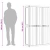 vidaXL Armoire de rangement d'extérieur gris et noir 97x37x165 cm PP