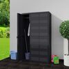 vidaXL Armoire de rangement de jardin avec 4 étagères Noir