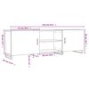 vidaXL Meuble TV sonoma gris 150x30x50 cm bois d'ingénierie
