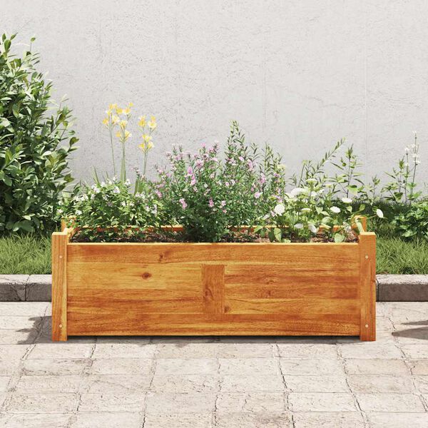 vidaXL Lit sur&eacute;lev&eacute; de jardin Bois d'acacia 76x27,6x25 cm