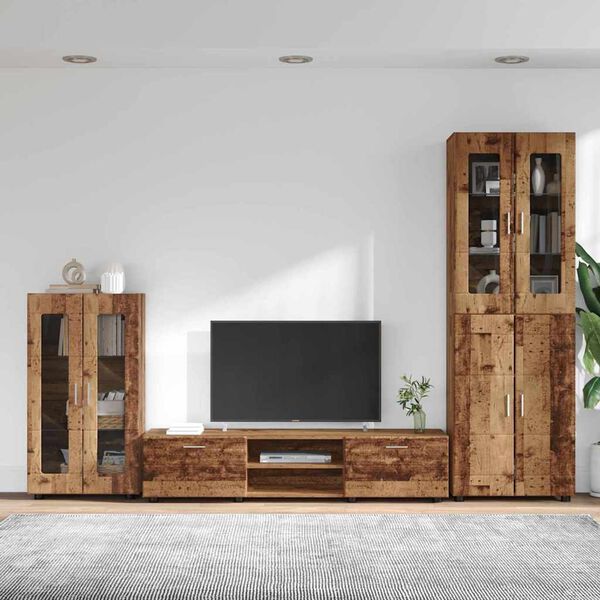 vidaXL Ensemble meuble TV avec tiroir Bois ancien Bois d'ing&eacute;nierie