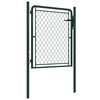 vidaXL Portail de jardin en acier vert 100 x 75 cm