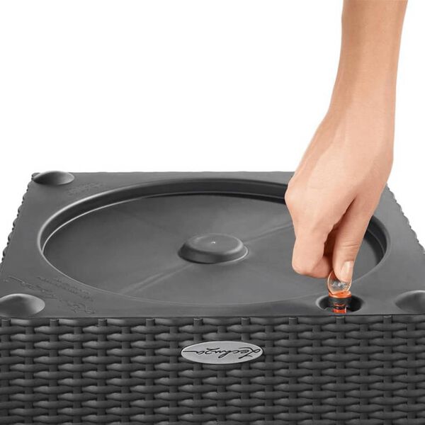 LECHUZA Jardinière CUBE Cottage 50 ALL-IN-ONE Granite