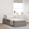 vidaXL Lit avec rangement et matelas Taupe 90 x 190 cm Polyester