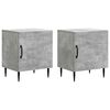 vidaXL Cabinet de chevet 2 pcs Gris b&eacute;ton 43 x 34,5 x 50 cm