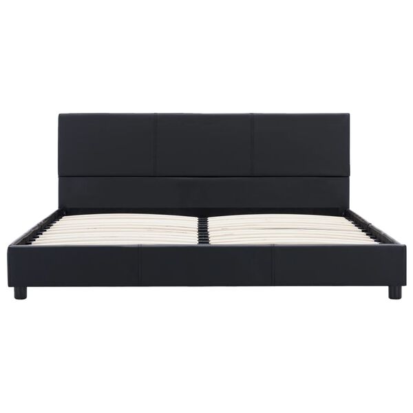 vidaXL Cadre de lit sans matelas noir similicuir 120x200 cm