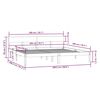 vidaXL Cadre de lit sans matelas bois massif 200x200 cm