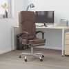 vidaXL Fauteuil de massage inclinable de bureau Marron Similicuir