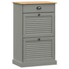 vidaXL Armoire &agrave; chaussures VIGO 60x35x96 cm gris bois massif de pin
