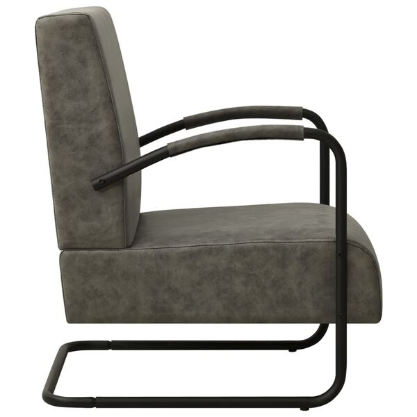vidaXL Fauteuil gris simili cuir
