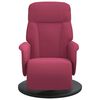 vidaXL Fauteuil inclinable avec repose-pied rouge bordeaux velours
