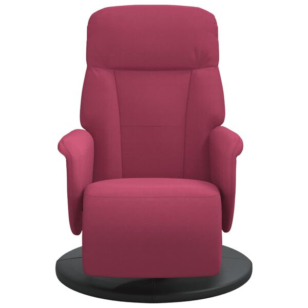 vidaXL Fauteuil inclinable avec repose-pied rouge bordeaux velours