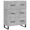 vidaXL Buffet haut Gris b&eacute;ton 69,5x34x180 cm Bois d'ing&eacute;nierie