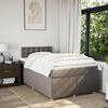 vidaXL Sommier &agrave; lattes de lit avec matelas taupe 120x190 cm tissu