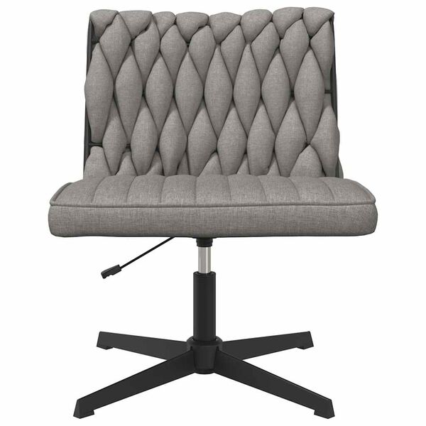 vidaXL Chaise pivotante de bureau Gris clair Tissu