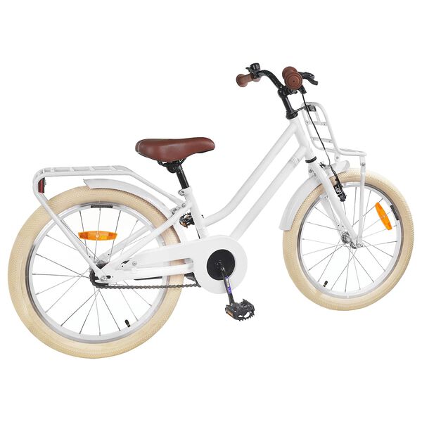 vidaXL V&eacute;lo pour Enfants 18 Pouces pour les 5-7 ans Blanc