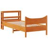 vidaXL Cadre de lit avec t&ecirc;te de lit cire marron 90x190 cm bois de pin