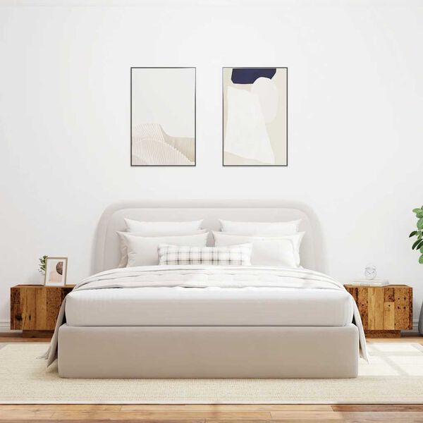 vidaXL Table de chevet vieux bois 100x35x40 cm bois d'ing&eacute;nierie