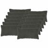 vidaXL Housse de coussin 12 pc HEERLEN Gris fonc&eacute; 40 x 80 cm Boucl&eacute;