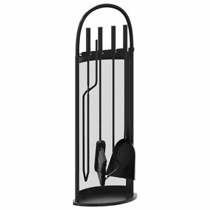 vidaXL Ensemble d'ustensiles de chemin&eacute;e 5 pi&egrave;ces 23 x 15 x 66 cm Acier