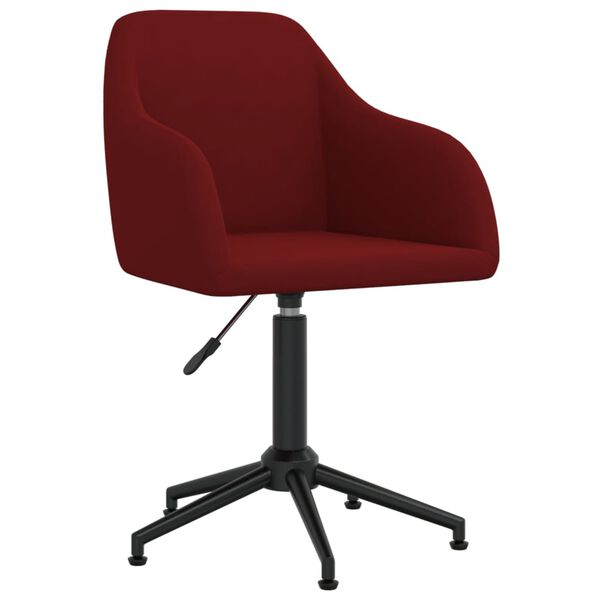 vidaXL Chaises &agrave; manger pivotantes lot de 6 rouge bordeaux velours
