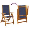 vidaXL Chaises pliables de jardin lot de 6 bois d'acacia et textil&egrave;ne