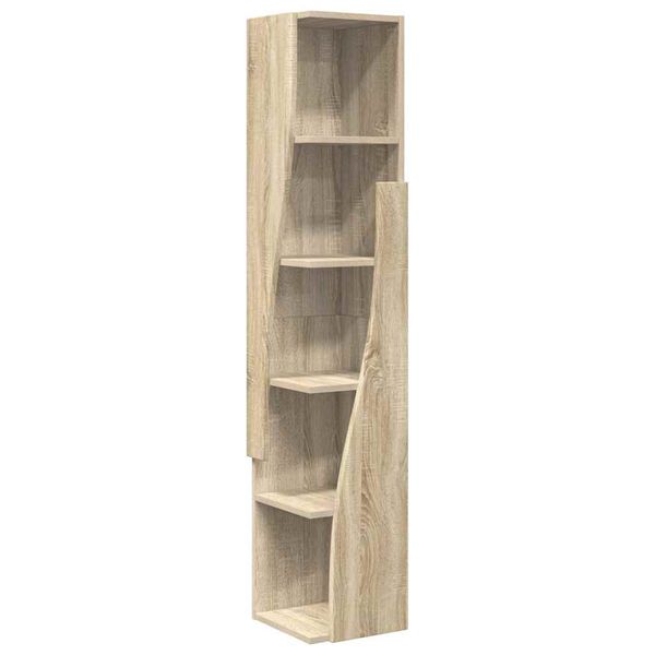 vidaXL Meuble d'angle Ch&ecirc;ne Sonoma 27,5x27x140cm Bois d'ing&eacute;nierie