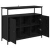 vidaXL Buffet Ch&ecirc;ne noir 100 x 35 x 80 cm Bois d'ing&eacute;nierie