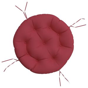 vidaXL Coussin rond rouge bordeaux &Oslash; 60 x11 cm tissu oxford