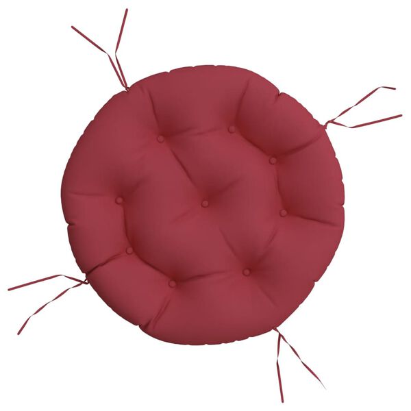 vidaXL Coussin rond rouge bordeaux &Oslash; 60 x11 cm tissu oxford