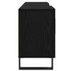 vidaXL Meuble TV Ch&ecirc;ne noir 150 x 30 x 50 cm Bois d'ing&eacute;nierie