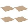 vidaXL Coussins de si&egrave;ge 4 pi&egrave;ces SOEST 4 pc 100 % polyester Sable
