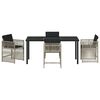 vidaXL Ensemble de salle &agrave; manger pour jardin 5 pcs Gris clair