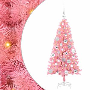 vidaXL Sapin de No&euml;l Rose 120 cm PVC