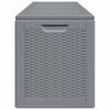 vidaXL Boîte de rangement de jardin gris PP rotin 270 L