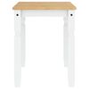 vidaXL Table à manger Corona blanc 112x60x75 cm bois massif de pin