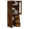 vidaXL Buffet haut Ch&ecirc;ne fum&eacute; 69,5x34x180 cm Bois d'ing&eacute;nierie