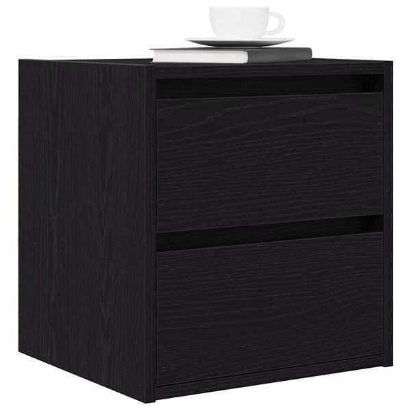 vidaXL Tables de chevet murales 2 pcs ch&ecirc;ne noir 38x34x40 cm