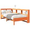 vidaXL Lit biblioth&egrave;que sans matelas cire marron 100x200 cm pin massif