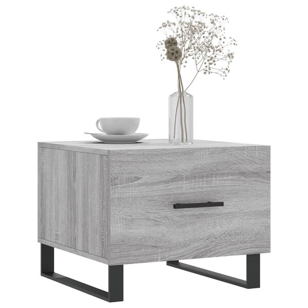 vidaXL Table basse Sonoma gris 50x50x40 cm Bois d'ingénierie