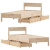 vidaXL Cadre de lit sans matelas 75x190 cm bois de pin massif